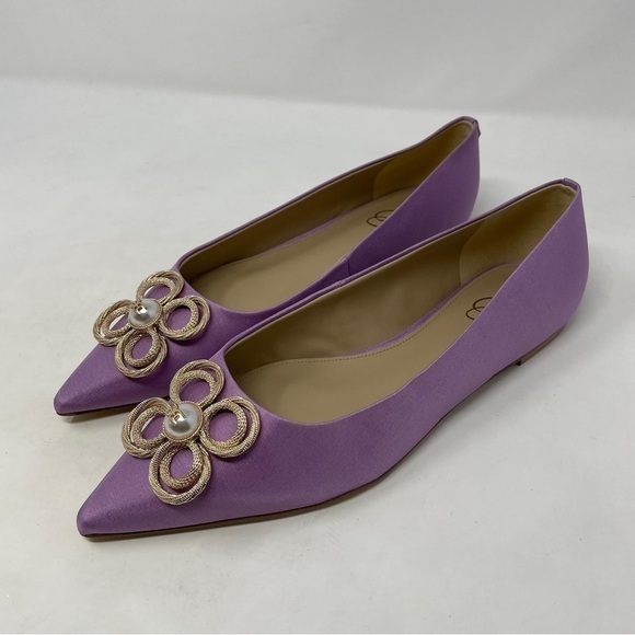 Sam Edelman Wanda Tour Embellished Pointed Toe Flats in Purple Lilac - NWT - Picture 6 of 10